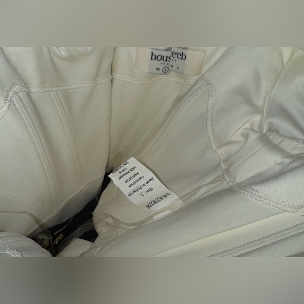 NWOT House of CB Evita Ivory Satin Off Shoulder Draped Corset Top Sz S - Picture 5 of 8